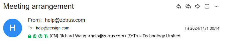 ZT Browser automatic email encryption service