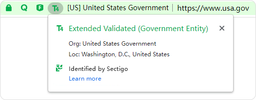 Website trusted identity