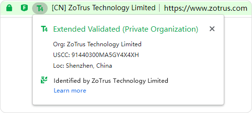 Website trusted identity